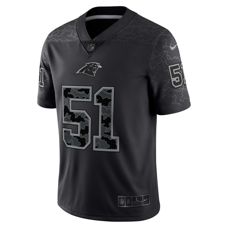 Men's Carolina Panthers Sam Mills Black Retired Player RFLCTV Limited Jersey