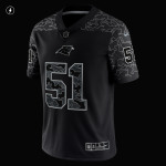 Men's Carolina Panthers Sam Mills Black Retired Player RFLCTV Limited Jersey
