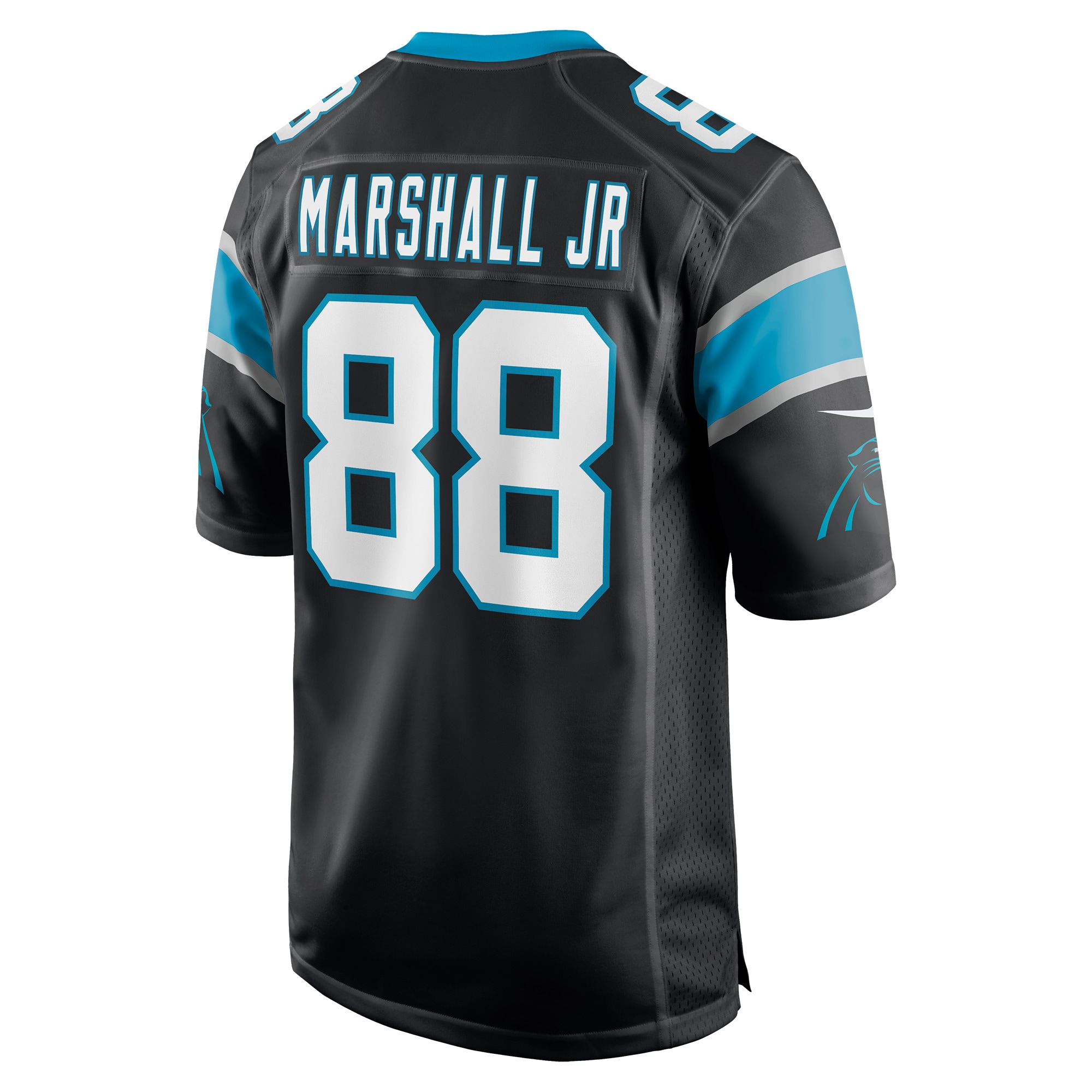 Men's Carolina Panthers Terrace Marshall Jr. Black 2021 NFL Draft Pick Player Game Jersey