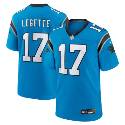 Men's Carolina Panthers Xavier Legette Blue Alternate Game Jersey 01