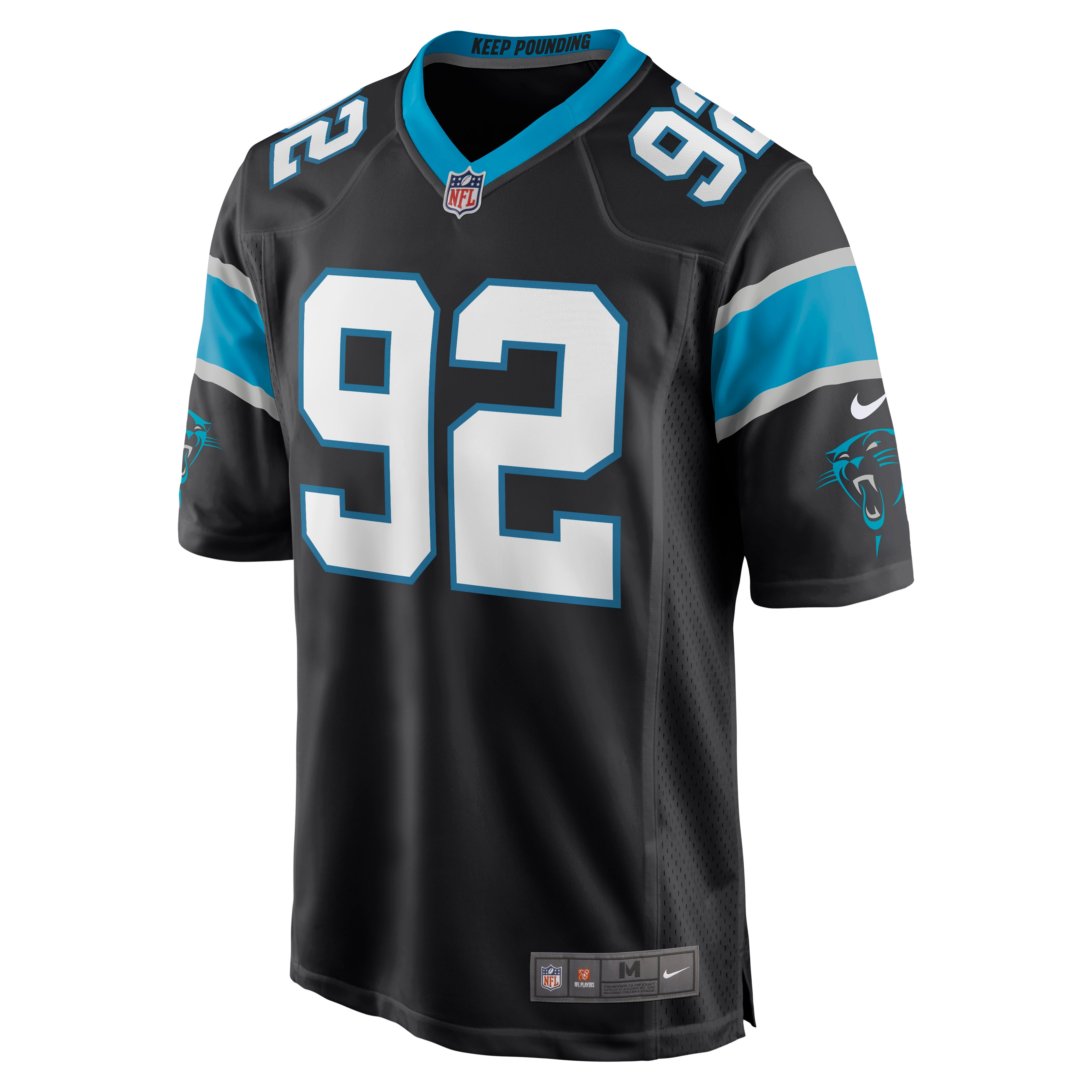 Men's Carolina Panthers Zach Kerr Black Game Jersey