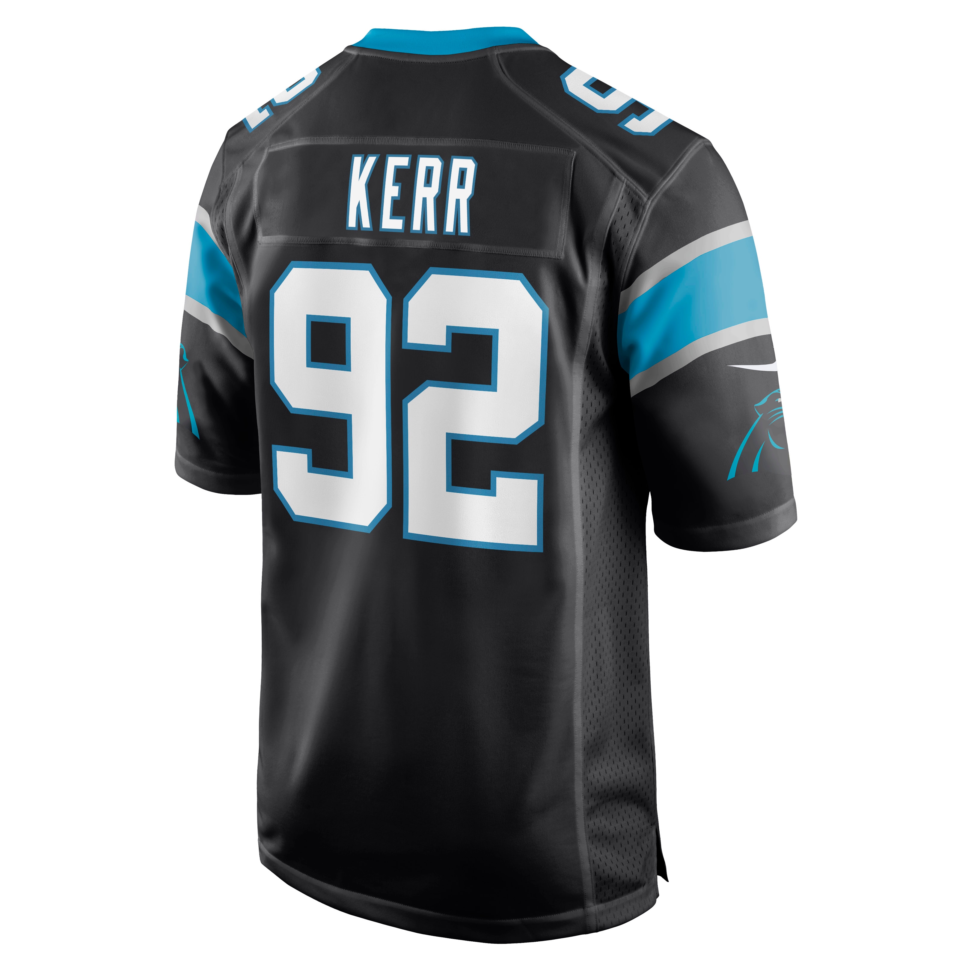 Men's Carolina Panthers Zach Kerr Black Game Jersey