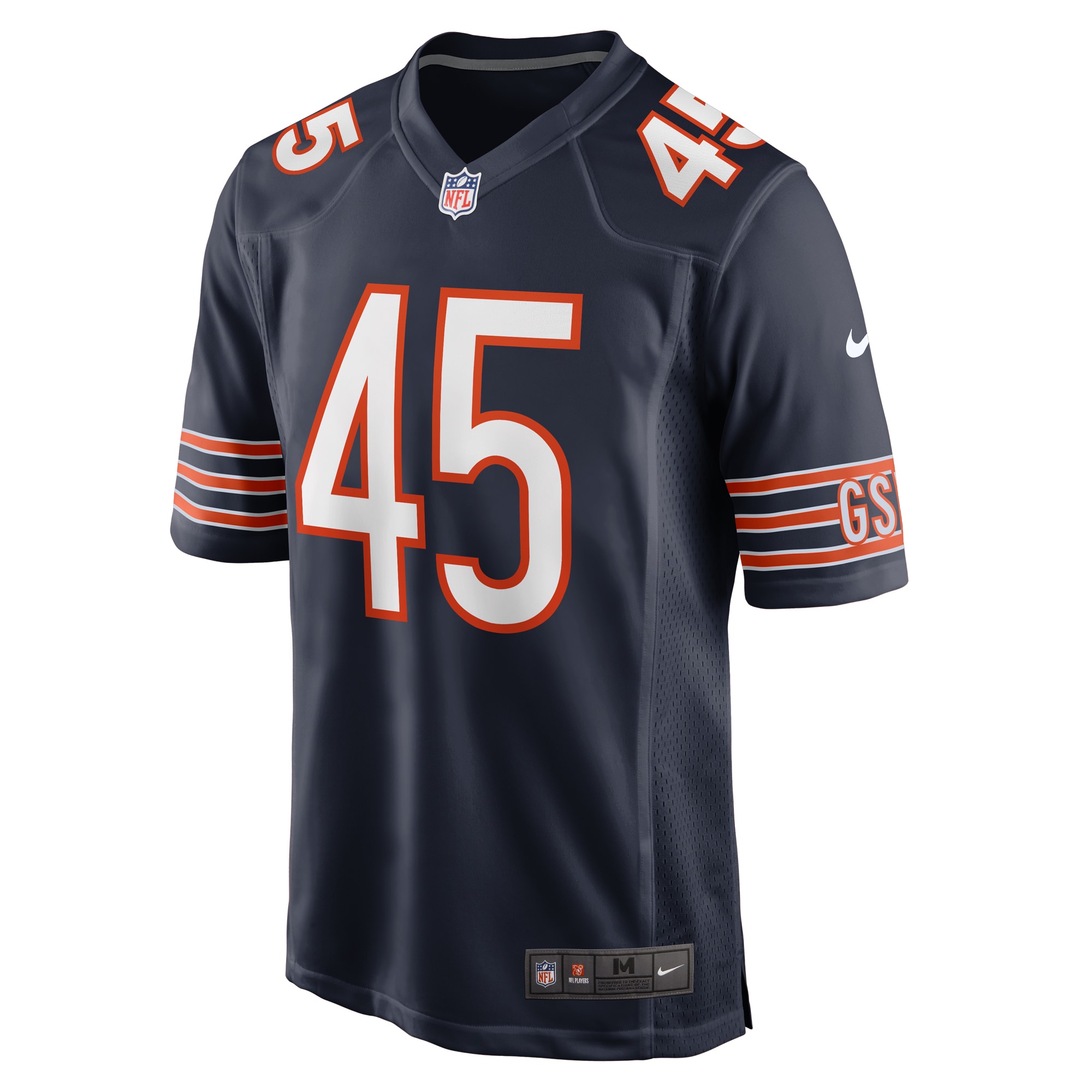 Men's Chicago Bears Amen Ogbongbemiga Navy Game Jersey