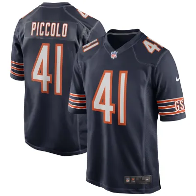 Men's Chicago Bears Brian Piccolo Navy Game Retired Player Jersey 01