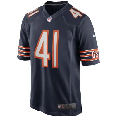 Men's Chicago Bears Brian Piccolo Navy Game Retired Player Jersey 02