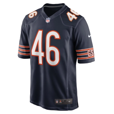 Men's Chicago Bears Christian Matthew Navy Game Jersey 02