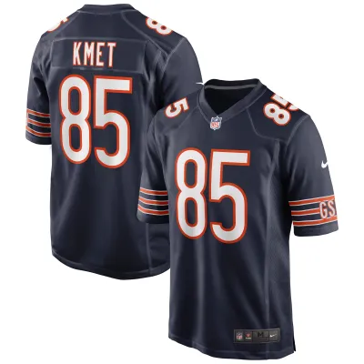 Men's Chicago Bears Cole Kmet Navy Player Game Jersey 01