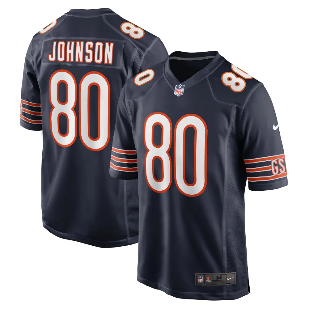 Men's Chicago Bears Collin Johnson Navy Game Jersey