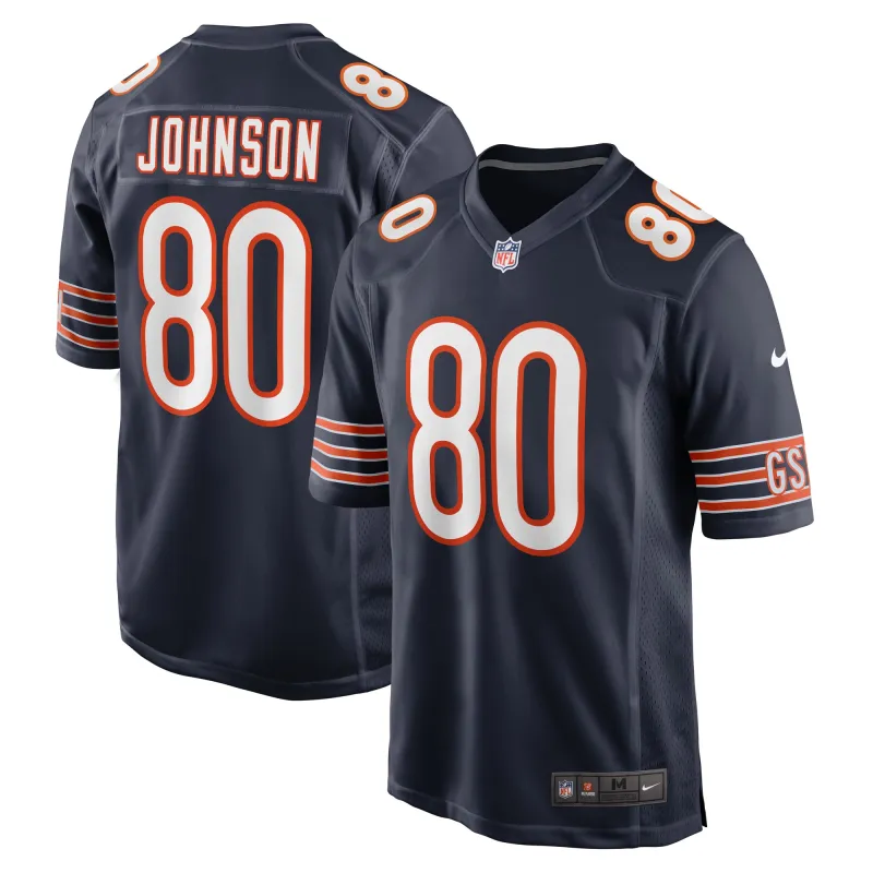 Men's Chicago Bears Collin Johnson Navy Game Jersey