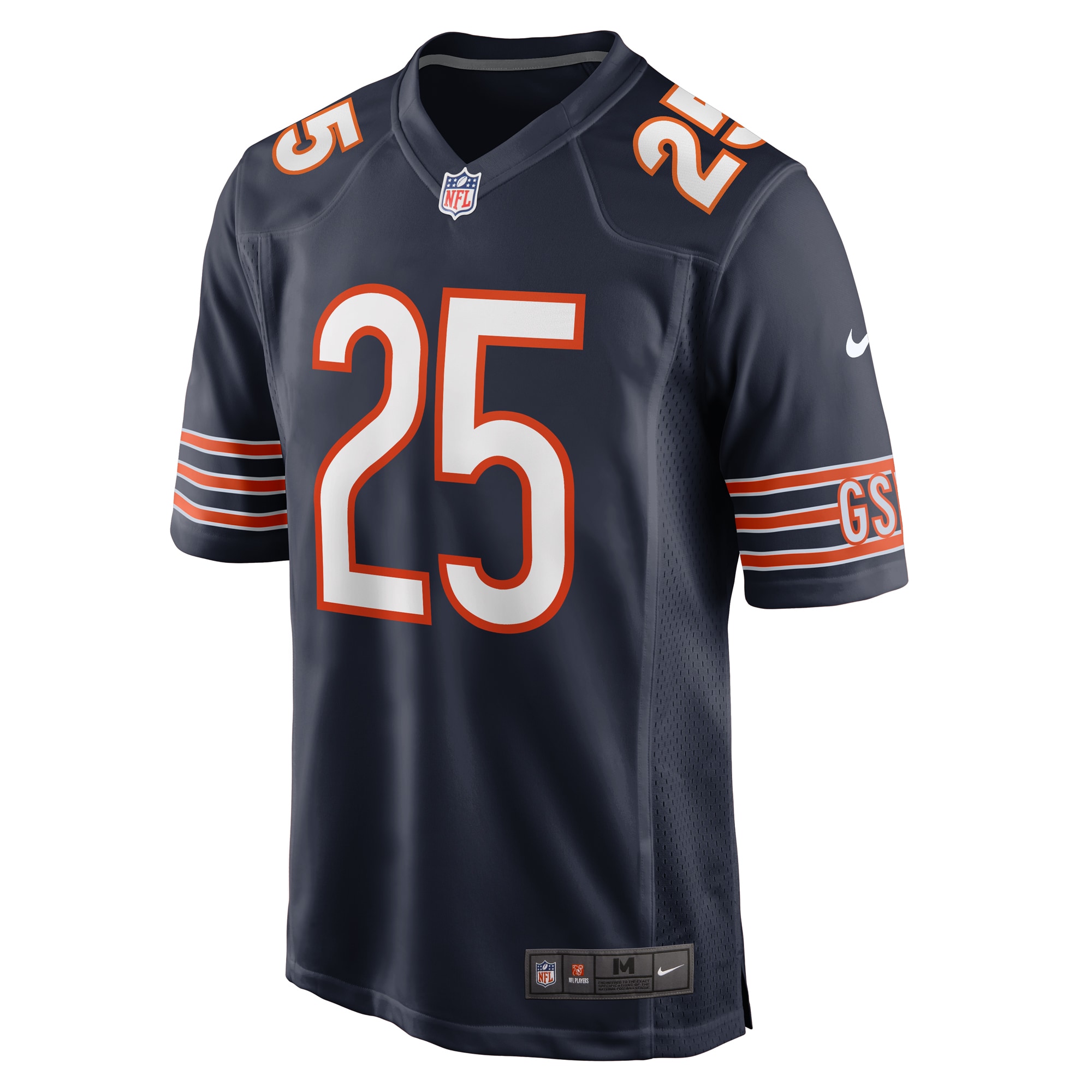 Men's Chicago Bears Darrynton Evans  Navy Game Jersey