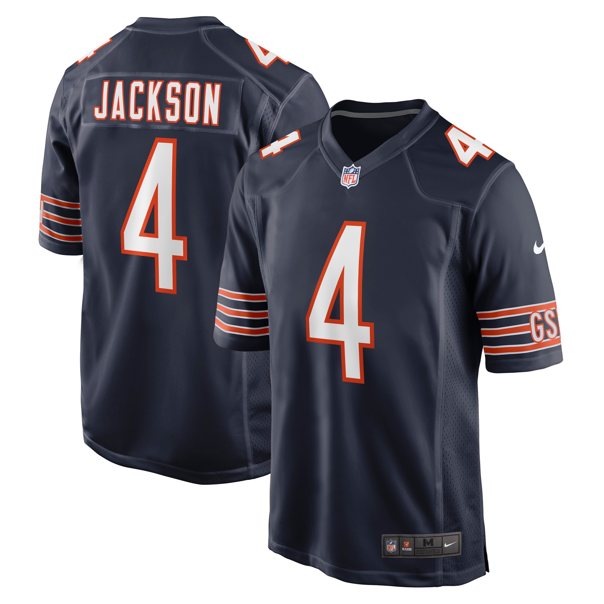 Men's Chicago Bears Eddie Jackson Navy Game Player Jersey