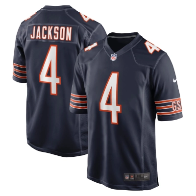 Men's Chicago Bears Eddie Jackson Navy Game Player Jersey 01