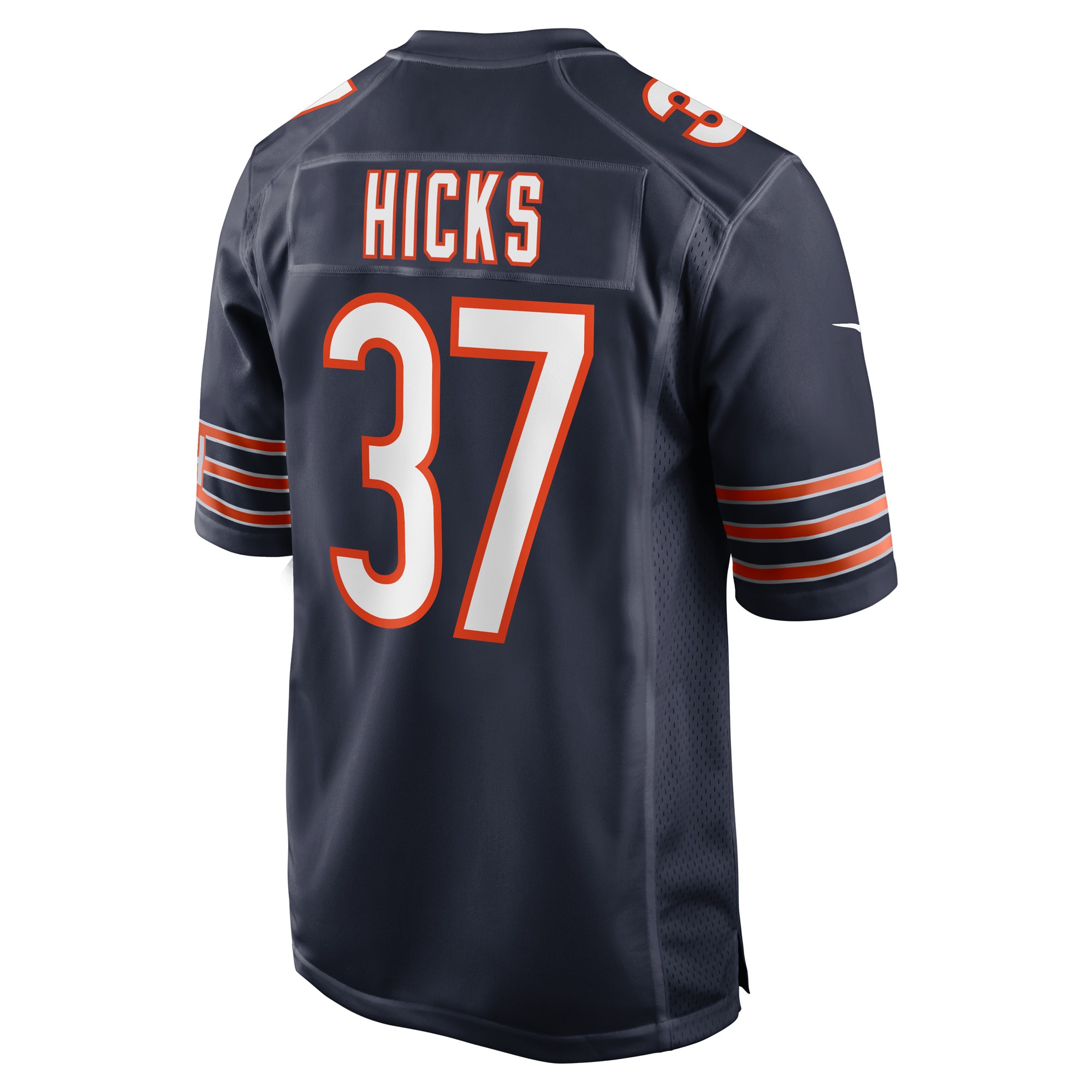 Men's Chicago Bears Elijah Hicks Navy Game Player Jersey