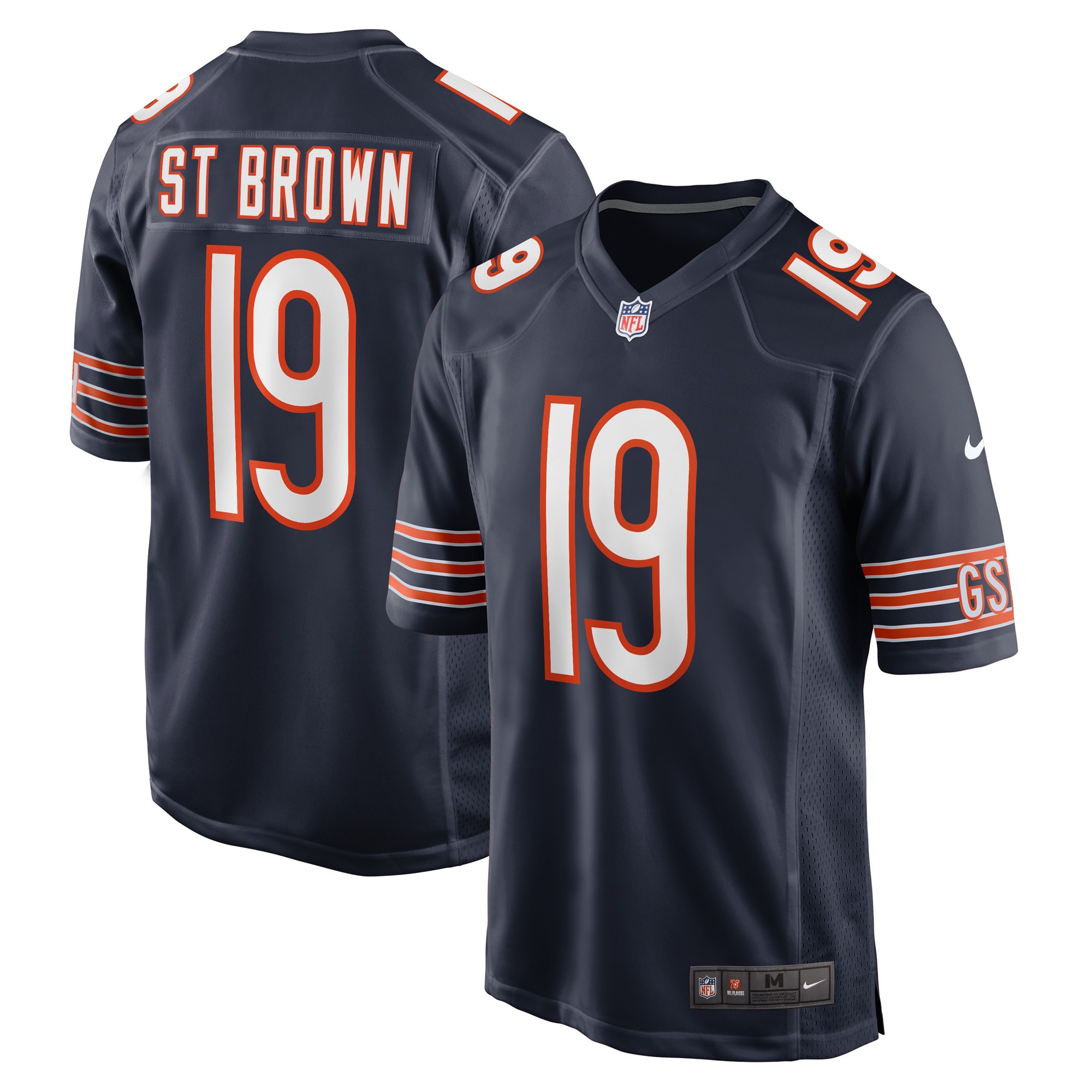 Men's Chicago Bears Equanimeous St. Brown Navy Game Player Jersey