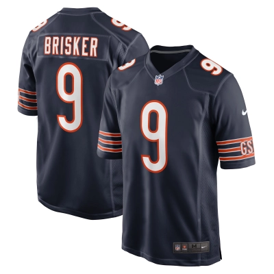 Men's Chicago Bears Jaquan Brisker Navy Game Player Jersey 01