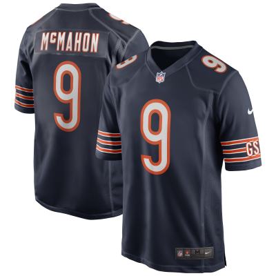 Men's Chicago Bears Jim McMahon Navy Game Retired Player Jersey 01