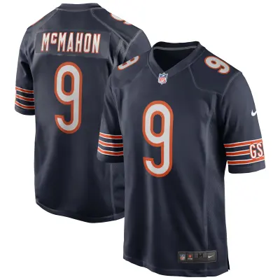 Men's Chicago Bears Jim McMahon Navy Game Retired Player Jersey 01