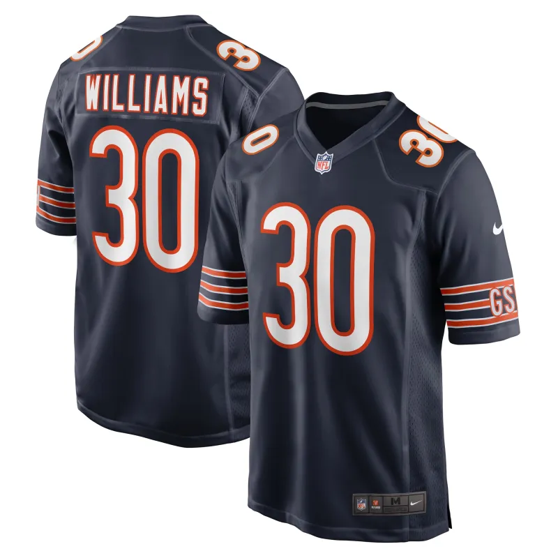Men's Chicago Bears Joejuan Williams Navy Game Jersey