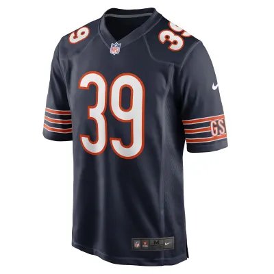 Men's Chicago Bears Josh Blackwell Navy Game Player Jersey 02