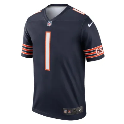 Men's Chicago Bears Justin Fields Navy Legend Jersey 02