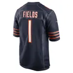 Men's Chicago Bears Justin Fields Navy Player Game Jersey