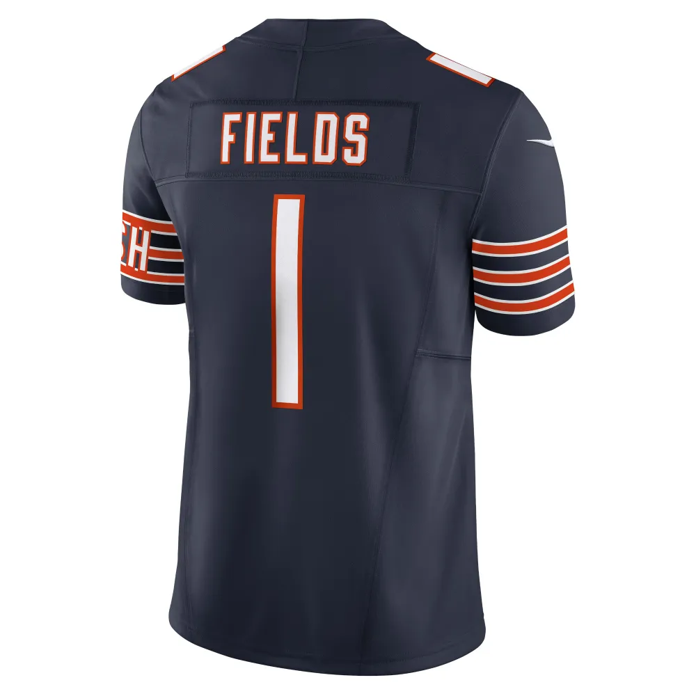 Men's Chicago Bears Justin Fields Navy Vapor F.U.S.E. Limited Jersey