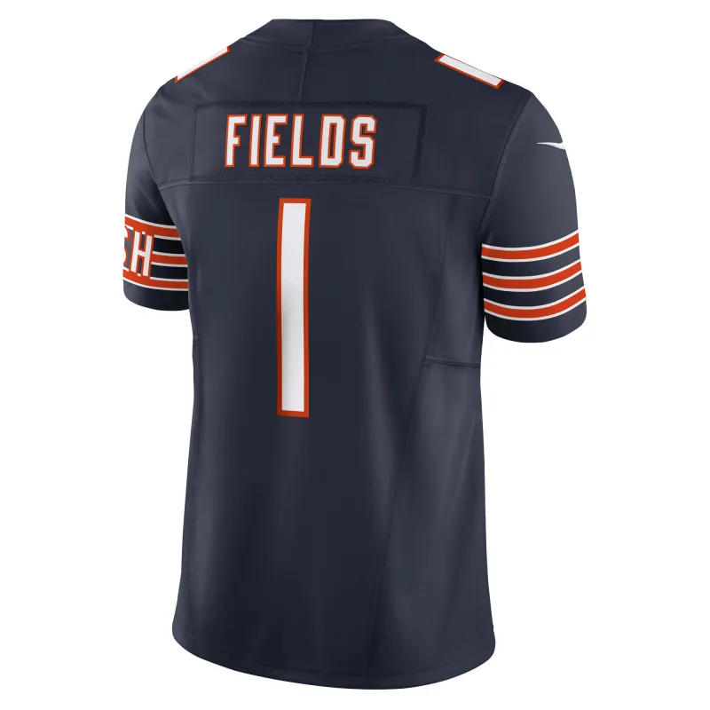 Men's Chicago Bears Justin Fields Navy Vapor F.U.S.E. Limited Jersey