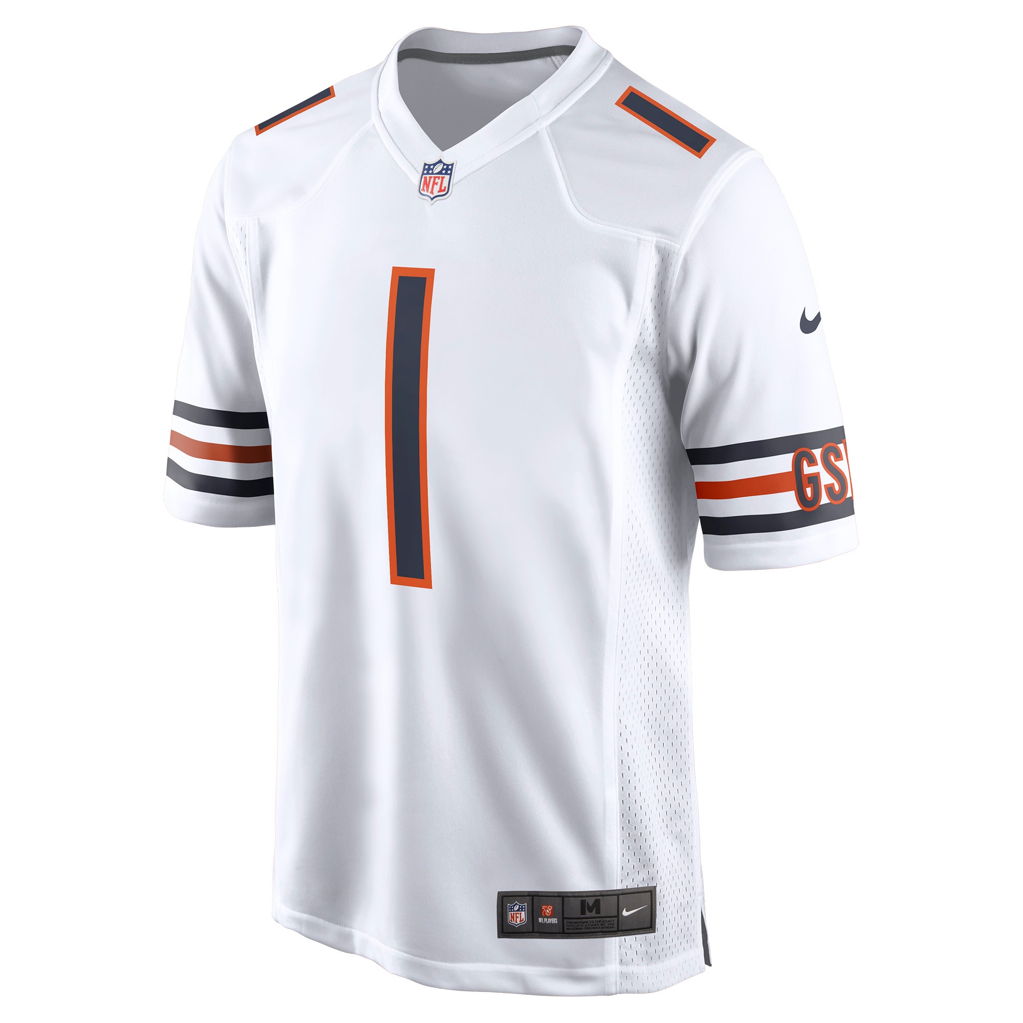 Men's Chicago Bears Justin Fields White Player Game Jersey