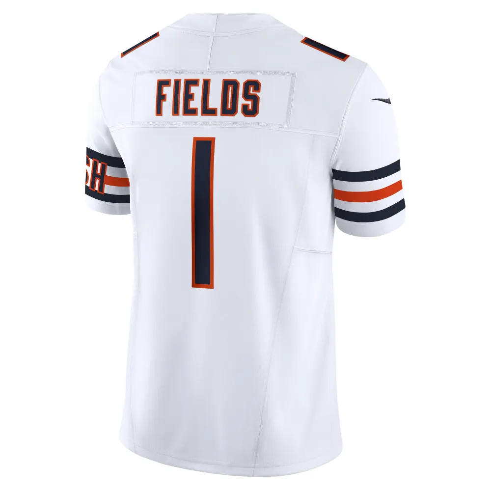 Men's Chicago Bears Justin Fields White Vapor F.U.S.E. Limited Jersey