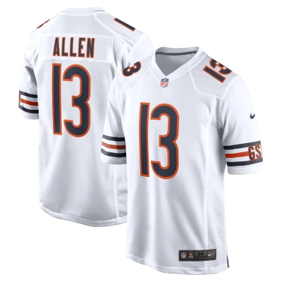 Men's Chicago Bears Keenan Allen White Game Jersey 01