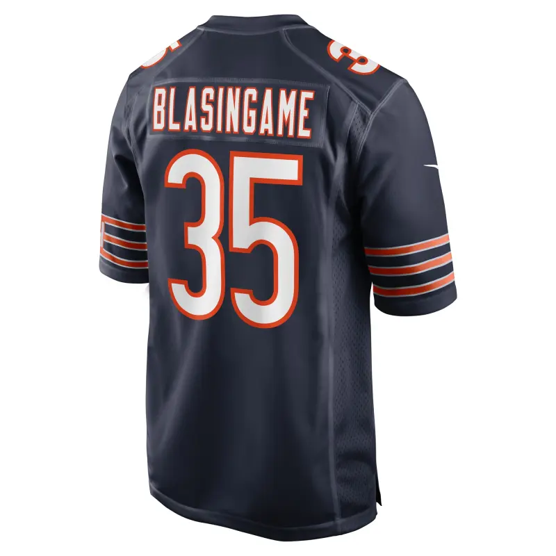 Men's Chicago Bears Khari Blasingame Navy Game Player Jersey
