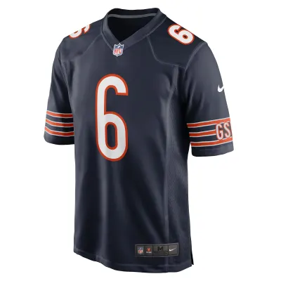 Men's Chicago Bears Kyler Gordon Navy Game Player Jersey 02
