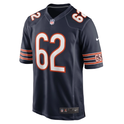 Men's Chicago Bears Lucas Patrick Navy Game Jersey 02