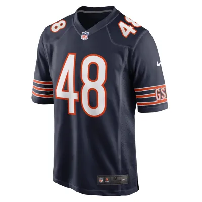 Men's Chicago Bears Patrick Scales Navy Game Jersey 02