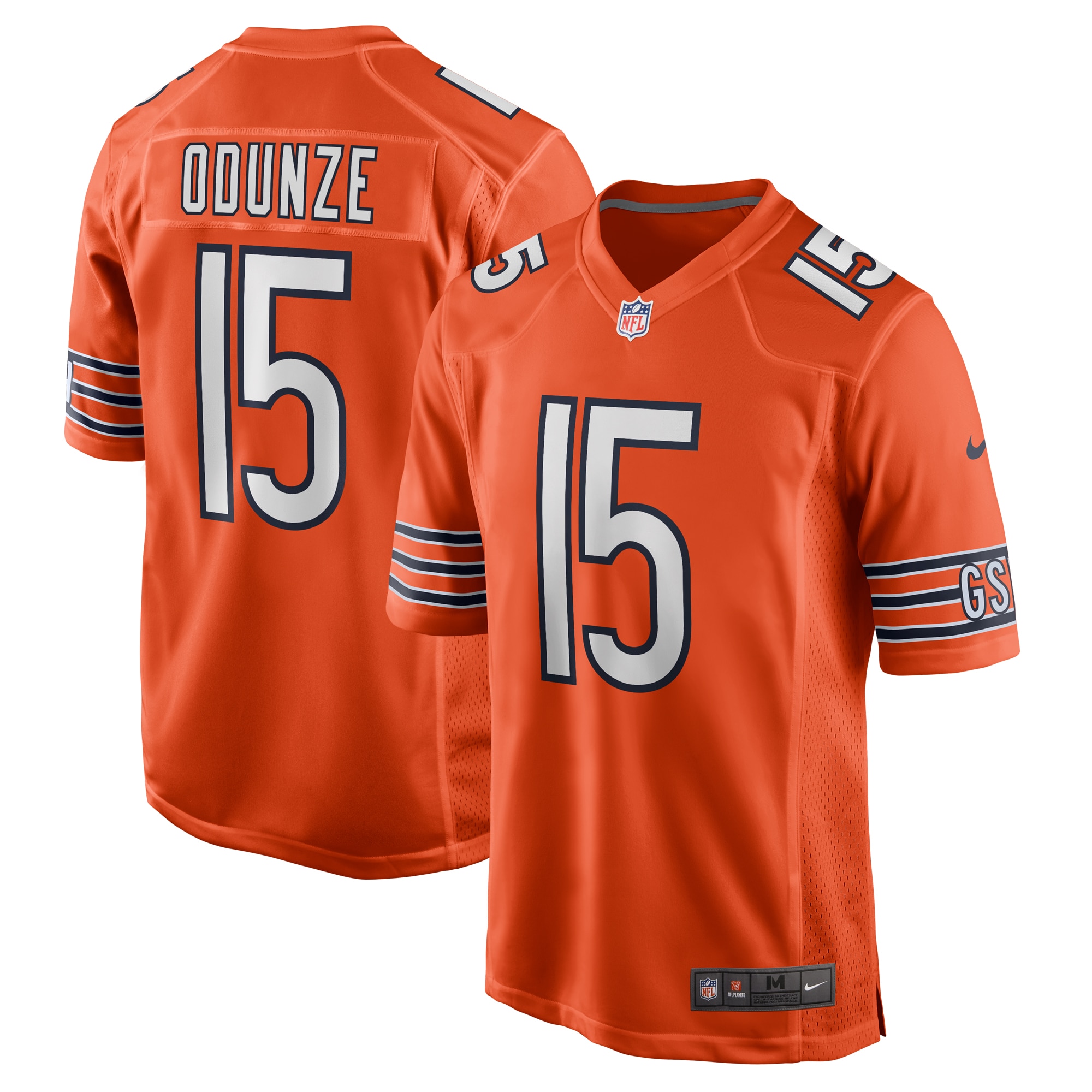 Men's Chicago Bears Rome Odunze Orange Alternate Game Jersey