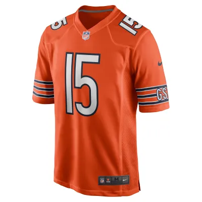 Men's Chicago Bears Rome Odunze Orange Alternate Game Jersey 02