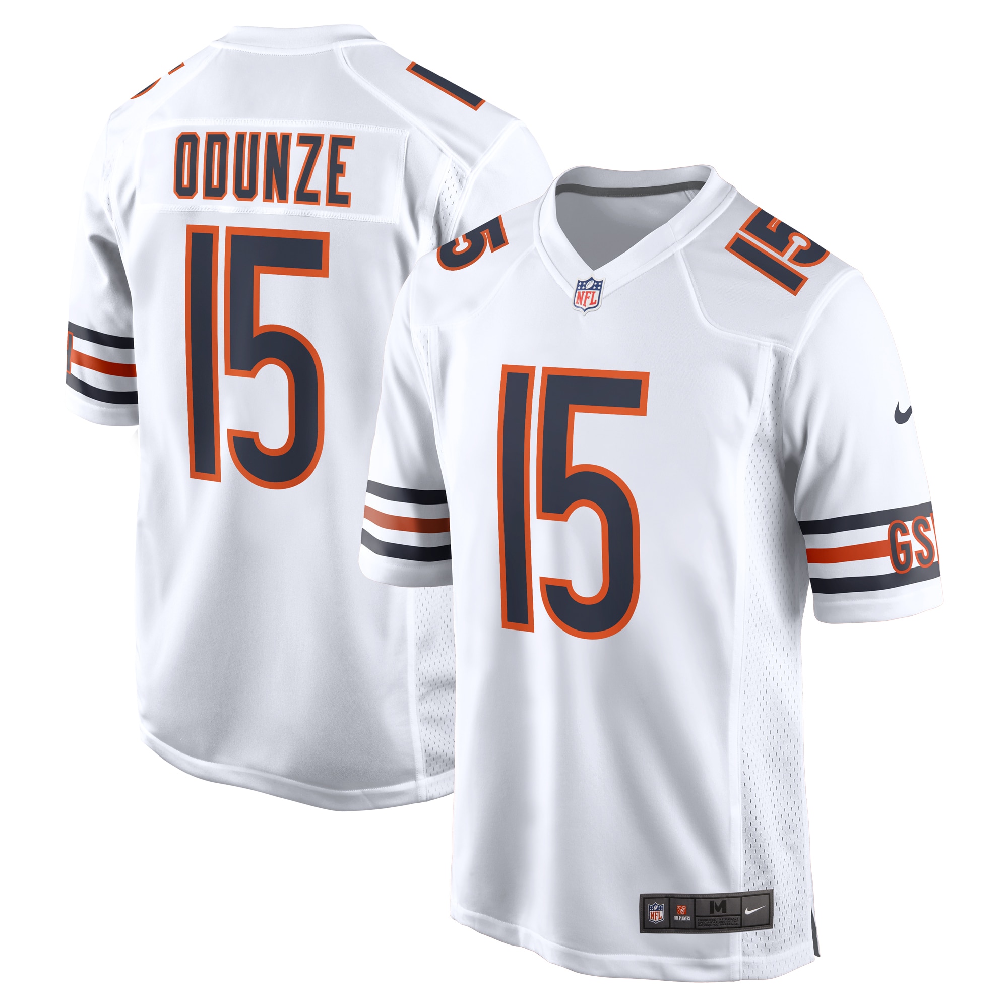 Men's Chicago Bears Rome Odunze White Game Jersey