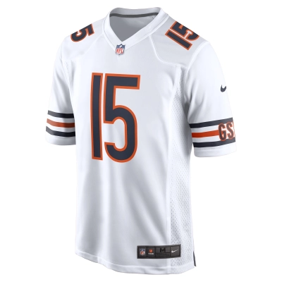 Men's Chicago Bears Rome Odunze White Game Jersey 02