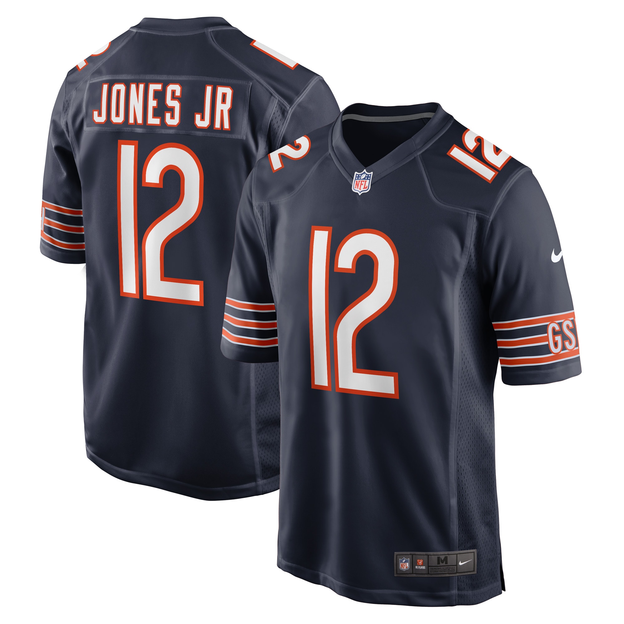 Men's Chicago Bears Velus Jones Jr. Navy Game Player Jersey