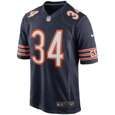 Men's Chicago Bears Walter Payton Navy Game Retired Player Jersey 02