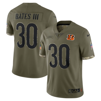Men's Cincinnati Bengals Olive 2022 Salute To Service Limited Jersey 01