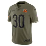 Men's Cincinnati Bengals Olive 2022 Salute To Service Limited Jersey