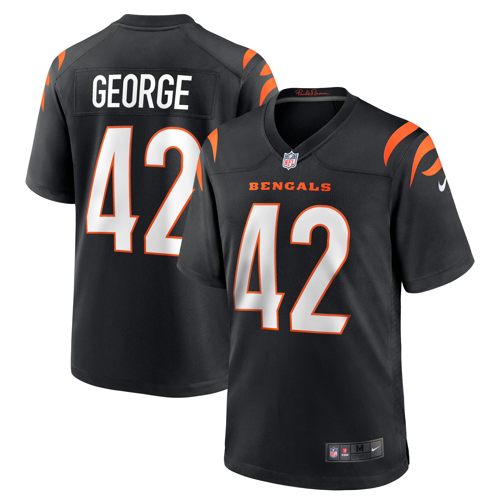 Men's Cincinnati Bengals Allan George Black Game Player Jersey
