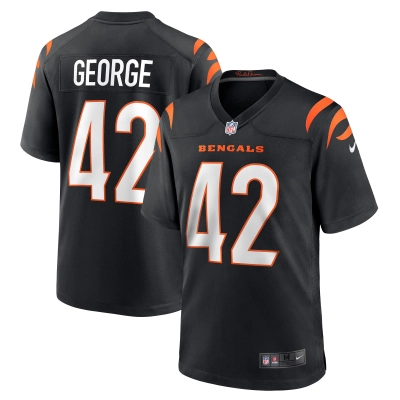 Men's Cincinnati Bengals Allan George Black Game Player Jersey 01