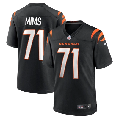 Men's Cincinnati Bengals Amarius Mims Black 2024 NFL Draft First Round Pick Player Game Jersey 01
