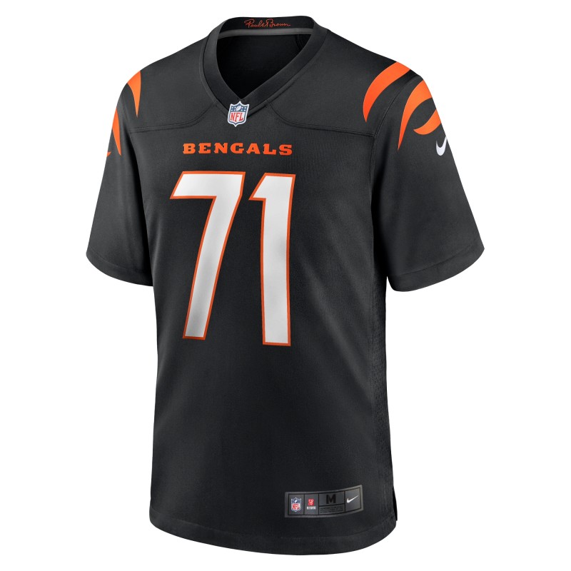 Men's Cincinnati Bengals Amarius Mims Black 2024 NFL Draft First Round Pick Player Game Jersey