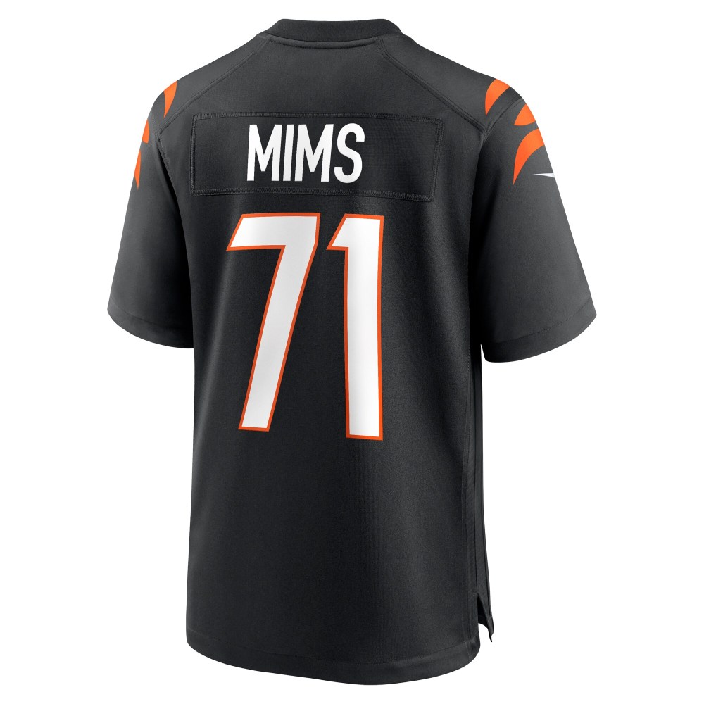 Men's Cincinnati Bengals Amarius Mims Black 2024 NFL Draft First Round Pick Player Game Jersey