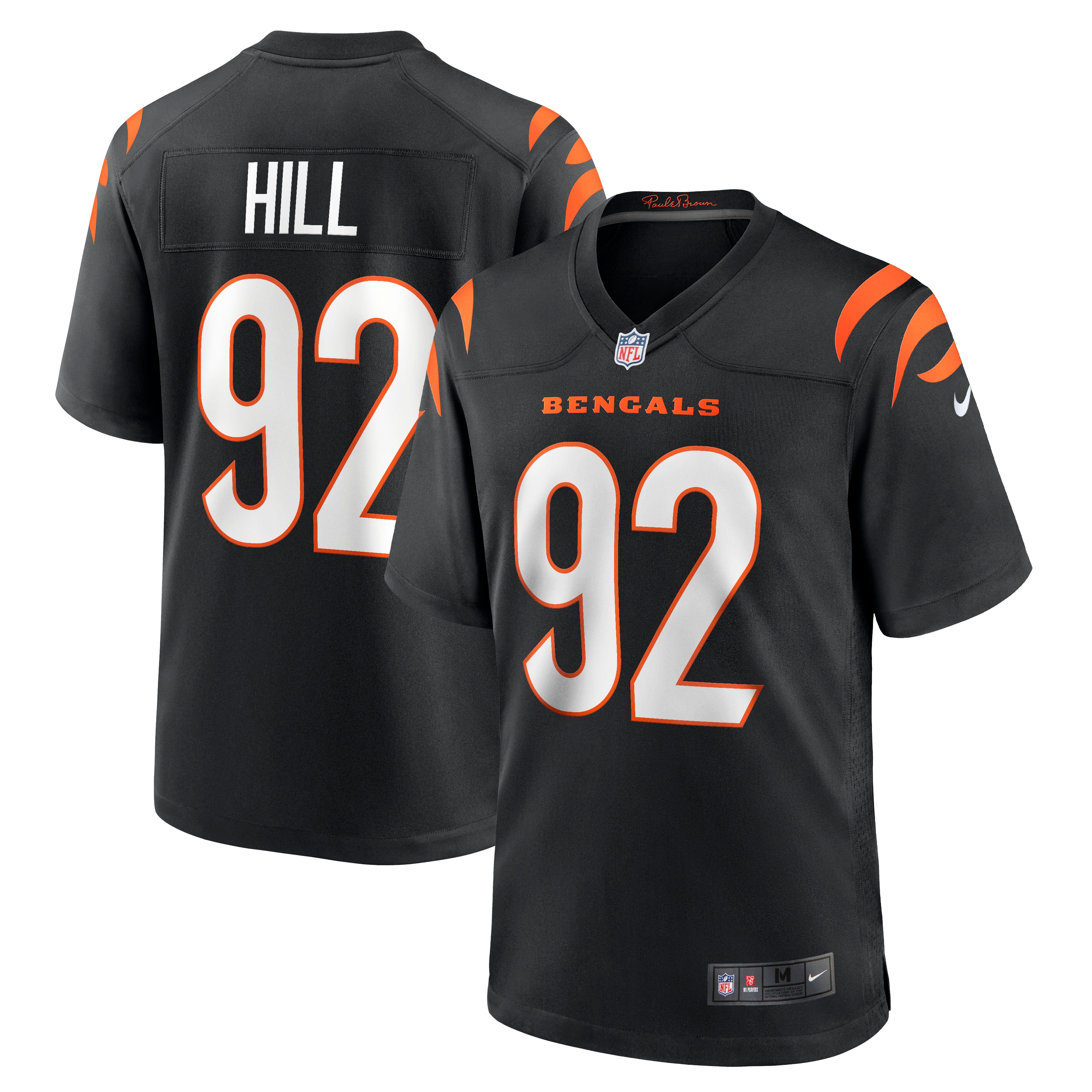 Men's Cincinnati Bengals B.J. Hill Black Game Jersey
