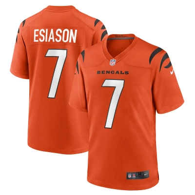 Men's Cincinnati Bengals Boomer Esiason Orange Retired Player Alternate Game Jersey 01