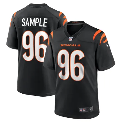 Men's Cincinnati Bengals Cam Sample Black Game Jersey 01